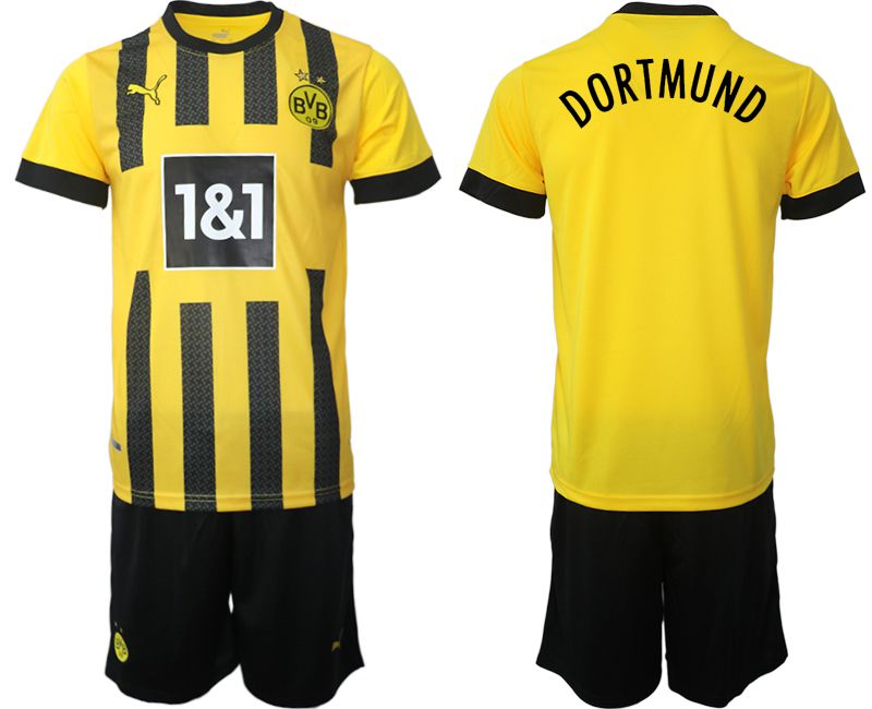 Cheap Men 2022-2023 Club Borussia Dortmund home yellow blank Soccer Jersey